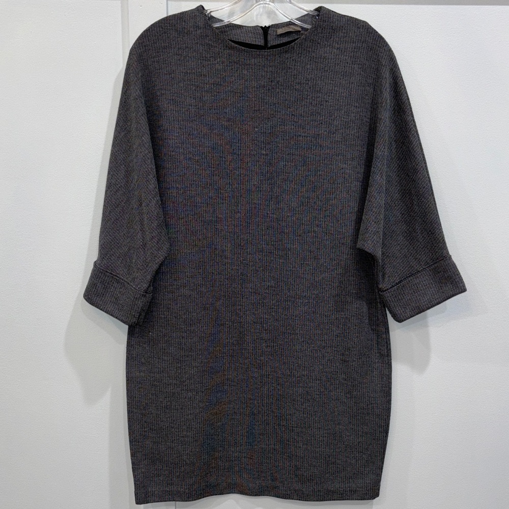 Zara Charcoal Gray Midi Dress